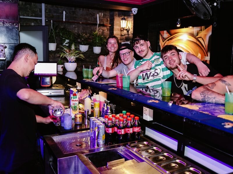 Bar scene at The Hideout