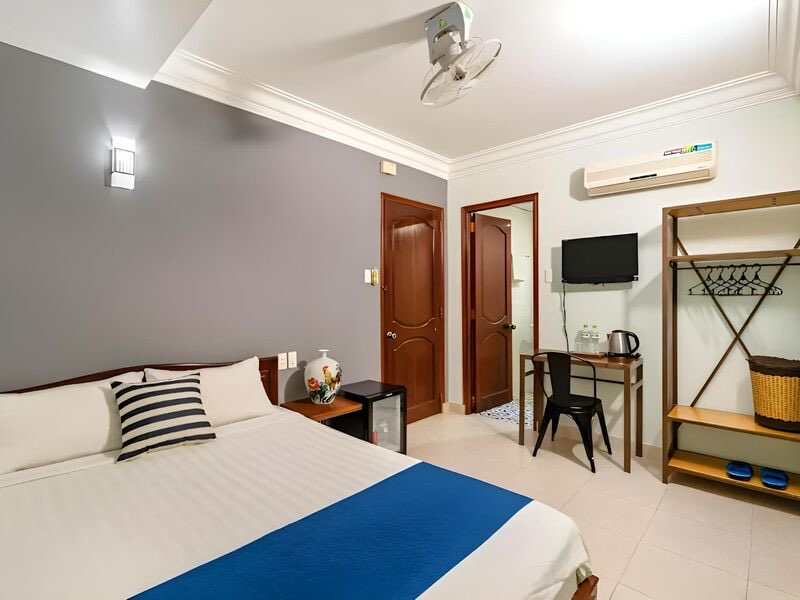 Private double room at The Hideout Hostel Saigon